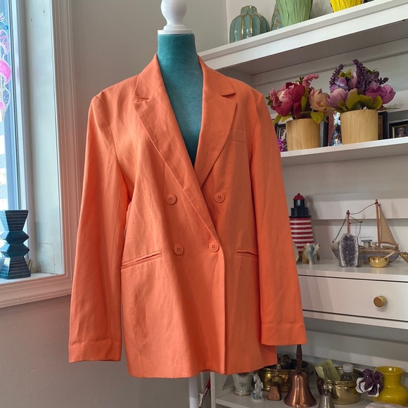 Bershka Jackets & Blazers - Beautiful Bershka Orange 🍊 Jacket/ coat🍊size M